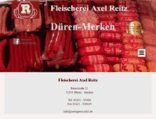 Tablet Screenshot of metzgerei-reitz.de